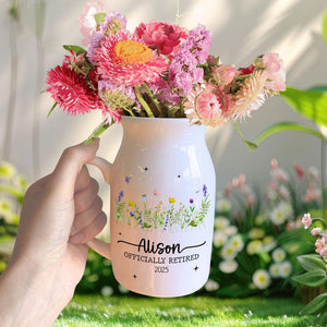 Retirement Gift,Never Underestimate the Difference You Made,Happy Retirement Flower Vase,Appreciation Gift,Retirement Gift For Boss Coworker