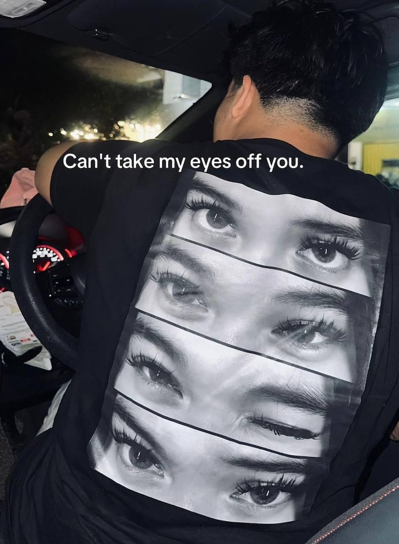 Personalized The Look Of Love Shirt, Eye Shirt, Love Eyes Tee, Eyes Trend T-shirt, Couple Gift