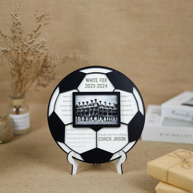 Personalized Soccer Coach Picture Frame, Coach Appreciation, Soccer Team Photo Frame, End of Season Coach, Soccer Senior Night Gifts