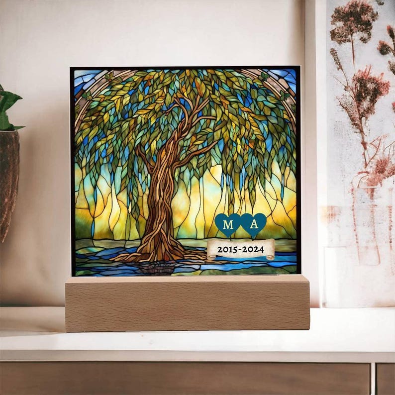 9 years anniversary gifts, Personalized Wedding anniversary gifts, 9th Anniversary Gift for Him or Her