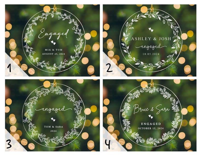 Custom Engagement Gifts, Engagement Ornament, Engaged Ornament Engagement Gift For Couple, Custom Ornaments, Personalized Ornaments