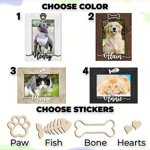 Personalized Pet Picture Frame,Dog Frame,Dog Memorial Gift,Pet Name Photo,Cat Dog Lover,Cat Memorial,Pet Portrait,New Pet Gift,Pet Keepsake