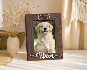 Personalized Pet Picture Frame,Dog Frame,Dog Memorial Gift,Pet Name Photo,Cat Dog Lover,Cat Memorial,Pet Portrait,New Pet Gift,Pet Keepsake