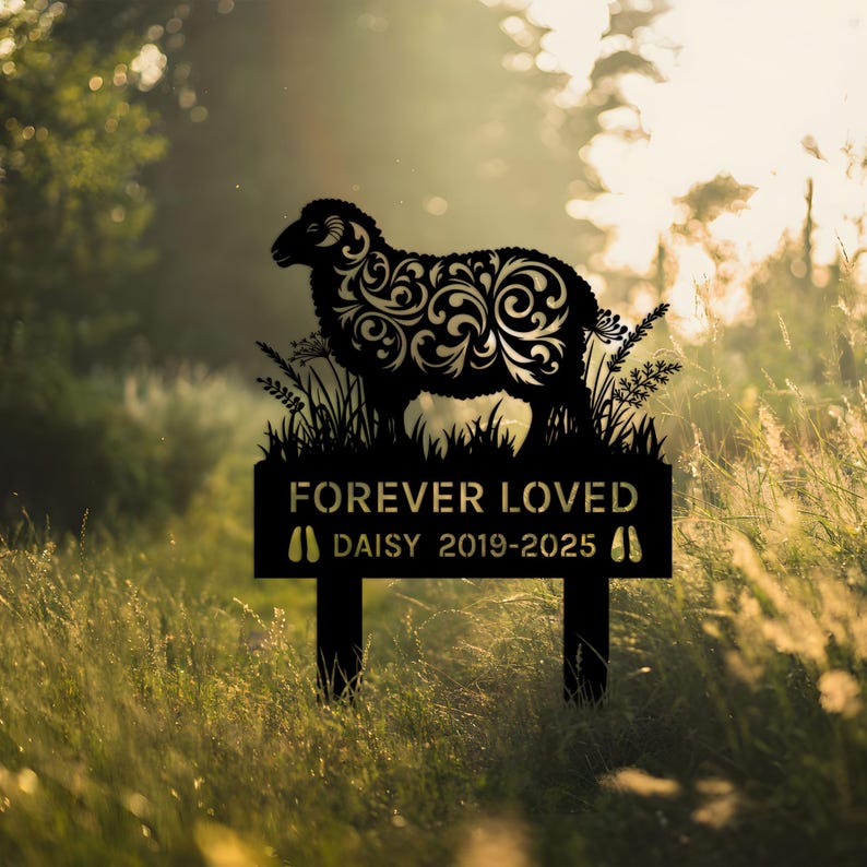 Personalized Sheep Memorial Stake,Sheep Name Sign,Sheep Loss Memorial,Sympathy Gift,Pet Grave Marker,Memorial Gifts,Garden Decor,Pet Tribute