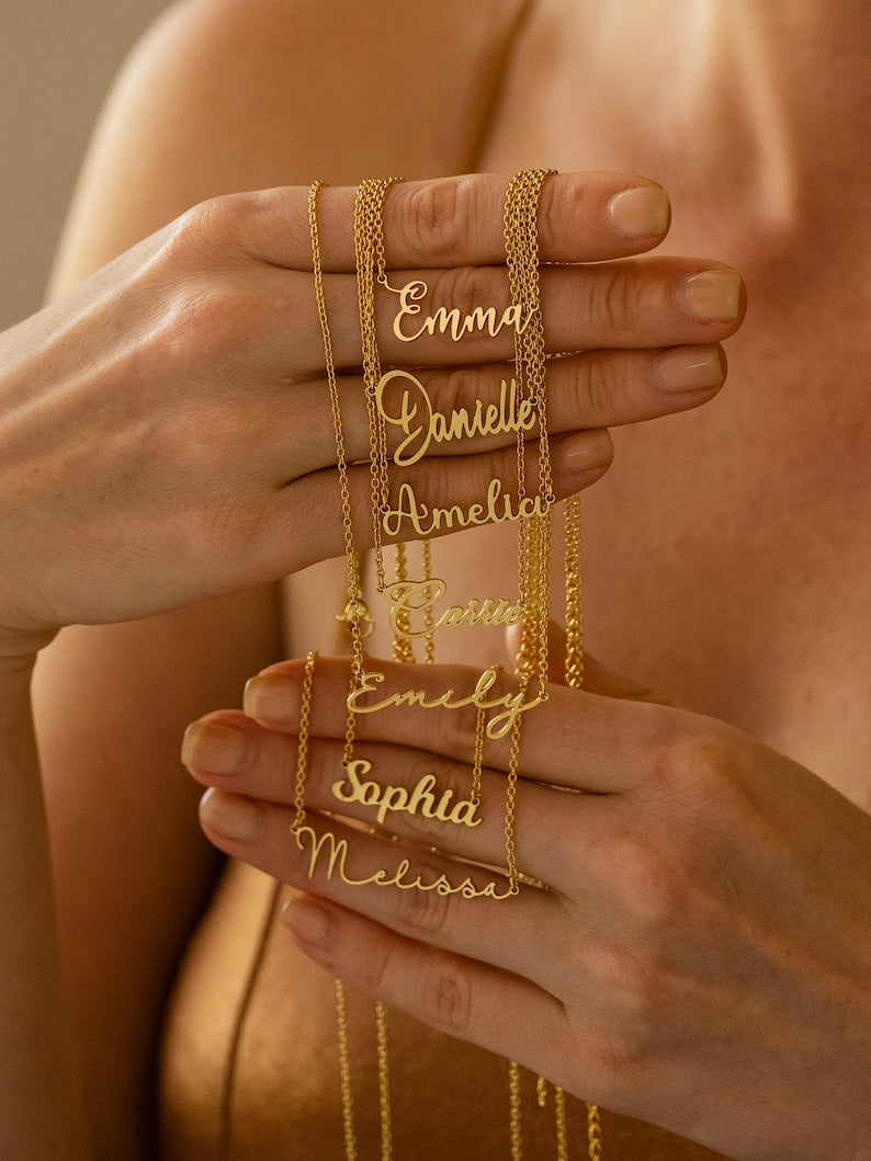 Personalized Name Necklace, Custom Name Necklace, Minimalist Name Necklace, Christmas Gift, Mother's Day Gift, Gift for Her