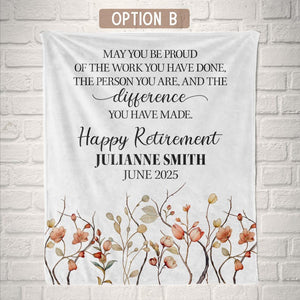 Personalized Retirement Gifts for Women Retirement Blanket for Boss Coworker Farewell Retirement Party Gift Ideas for Her Retiring 2025