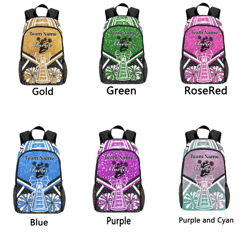 cheer coaches backpack Personalized Cheer Backpack Cheerleader Bag Custom Name Cheerleading B