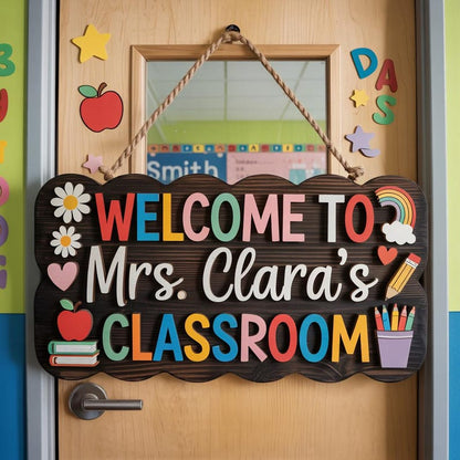Personalized Welcome to My Classroom Sign, Teacher Door Hanger, Teacher Welcome Sign, Class Welcome Sign, Teacher Door Sign, Classroom Decor il_794xN.6995000631_iv0u.jpg
