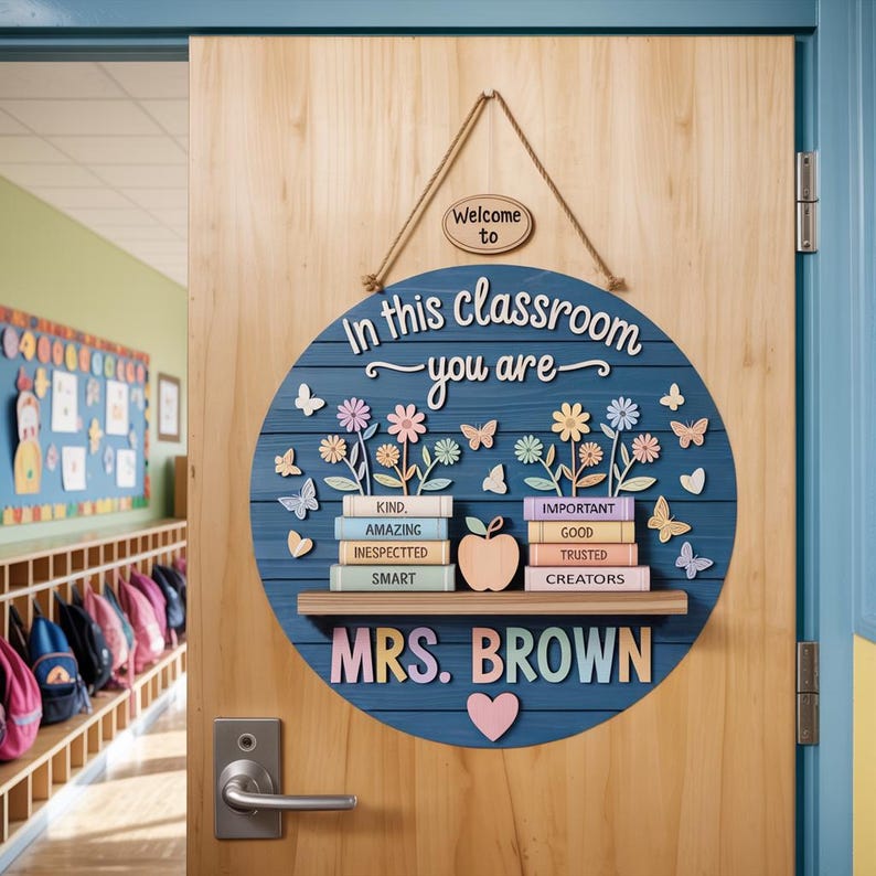 In This Classroom Sign, Teacher Door Hanger, Teacher Welcome Sign, Classroom Door Sign, Teacher Door Sign, Teacher Gift, Classroom Decor