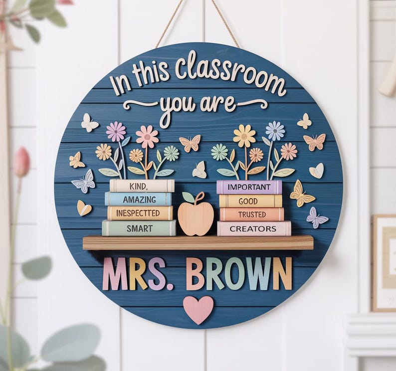 In This Classroom Sign, Teacher Door Hanger, Teacher Welcome Sign, Classroom Door Sign, Teacher Door Sign, Teacher Gift, Classroom Decor