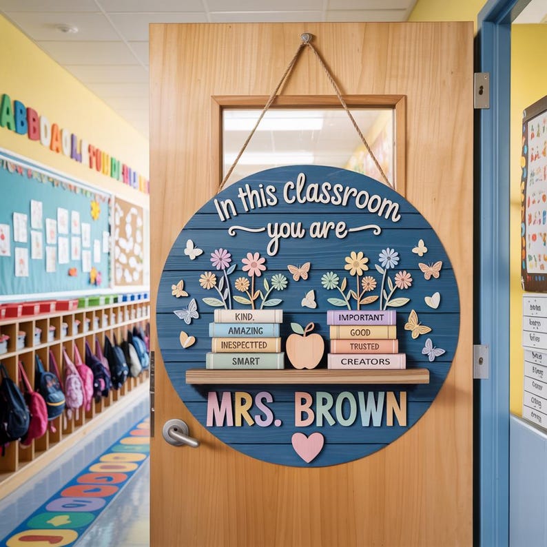 In This Classroom Sign, Teacher Door Hanger, Teacher Welcome Sign, Classroom Door Sign, Teacher Door Sign, Teacher Gift, Classroom Decor