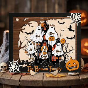 Personalized Halloween Ghost Family Wood Sign, Our Boo Crew, Halloween Family Sign, Cute Halloween Decor, Creepy Kooky Spooky Wall Decor