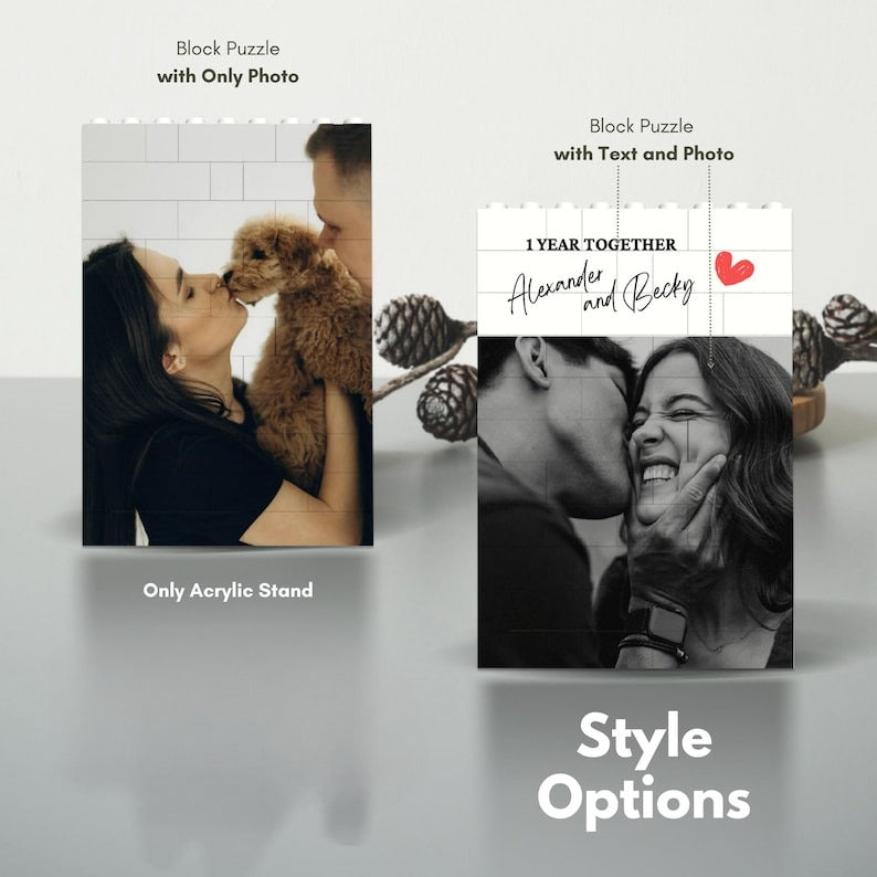 Custom Photo Puzzles Blocks Puzzles - Personalized Anniversary Gifts for Your Loved one