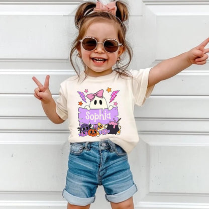 Personalized Retro Western Halloween Shirt: Custom Kids Toddler Outfit