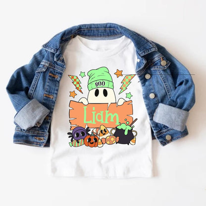 Personalized Retro Western Halloween Shirt: Custom Kids Toddler Outfit