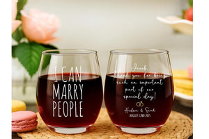 Personalized Wedding Gift for Officiant, I can Marry People Whiskey Glass, Wedding Officiant Gift, Officiant Wedding Gift For Men Women