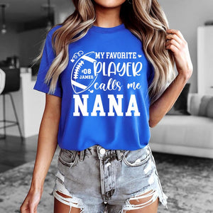 Personalized Football My Favorite Player Calls Me Mimi T-shirt, Custom Grandma Football Shirt, Football Grandma Mimi Nana Gift