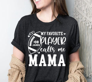 Personalized Football My Favorite Player Calls Me Mimi T-shirt, Custom Grandma Football Shirt, Football Grandma Mimi Nana Gift