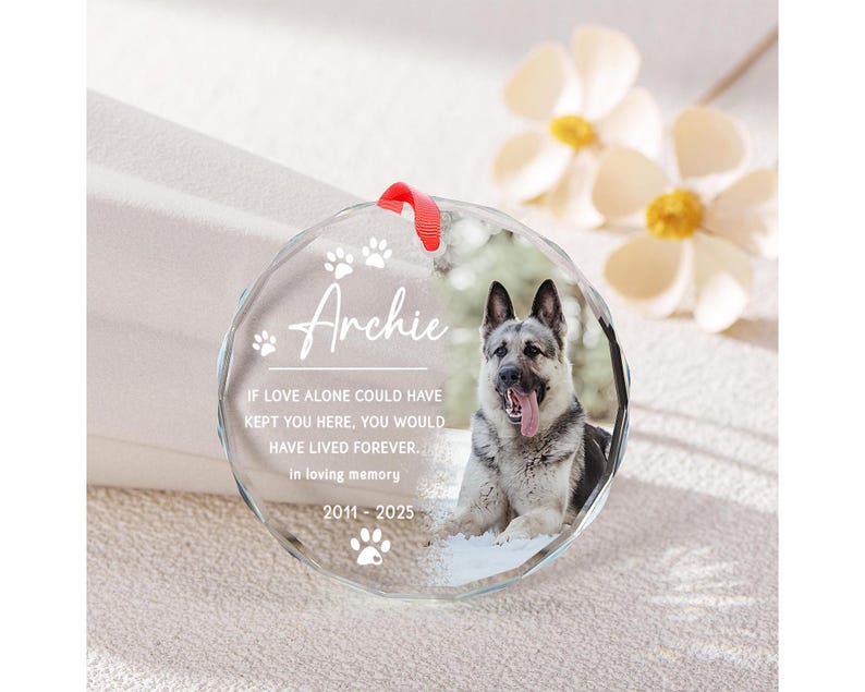Custom Pet Ornament, Pet Memorial Gift, Custom Pet Portrait Ornament, Pet Sympathy Gift,Dog Cat Lover Gift, Pet Photo Ornament,Cat Loss Gift
