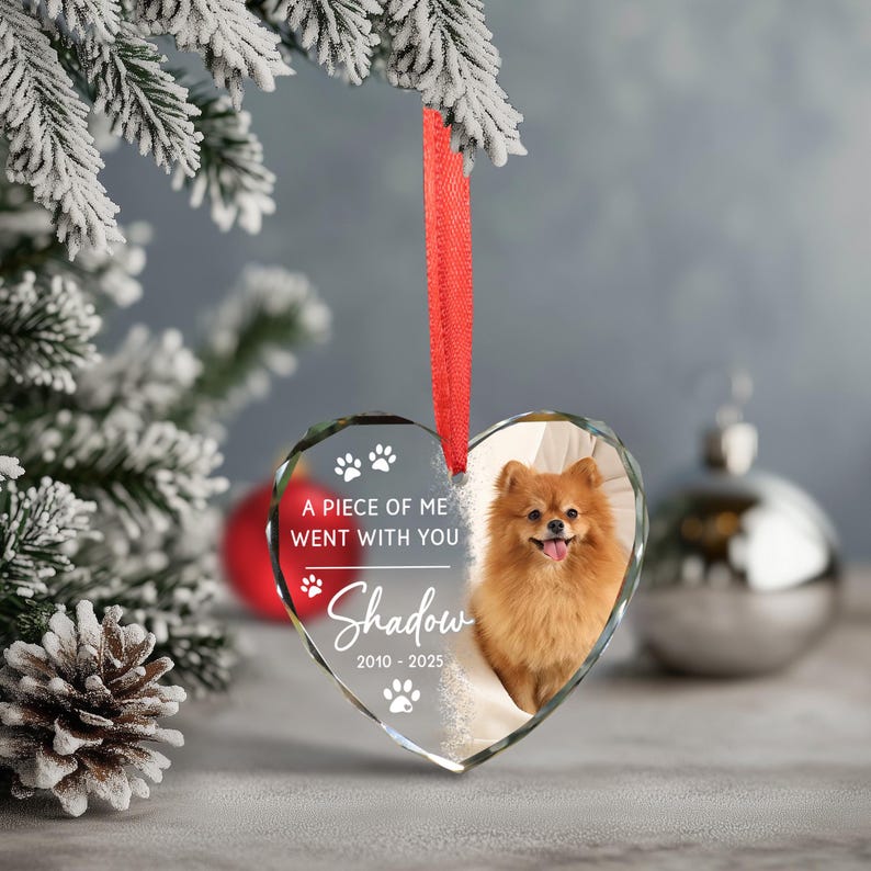 Custom Pet Ornament, Pet Memorial Gift, Custom Pet Portrait Ornament, Pet Sympathy Gift,Dog Cat Lover Gift, Pet Photo Ornament,Cat Loss Gift