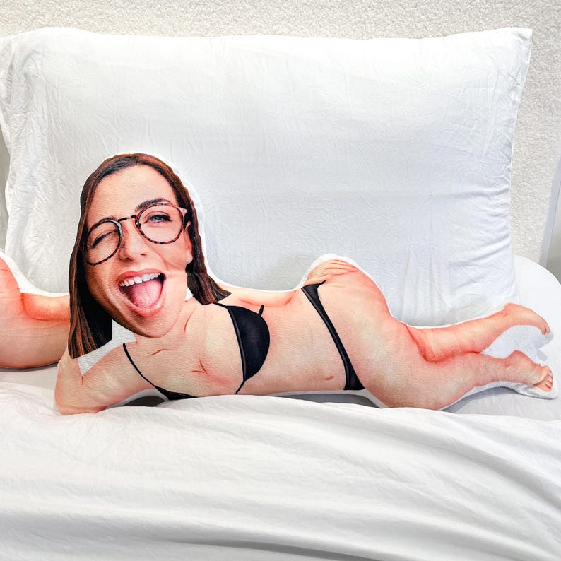 Custom Shaped Pillow From Photo, 3D Funny Face Photo Pillow, Funny home decor, My Face Pillow, Birthday Gift For Him, Brother, Husband