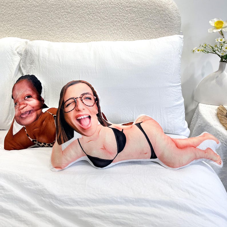 Custom Shaped Pillow From Photo, 3D Funny Face Photo Pillow, Funny home decor, My Face Pillow, Birthday Gift For Him, Brother, Husband