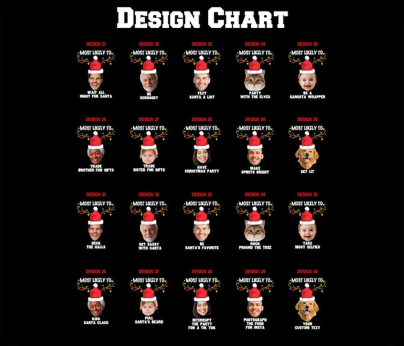 Custom Photo Santa Christmas Tee: Matching Family Party Shirt