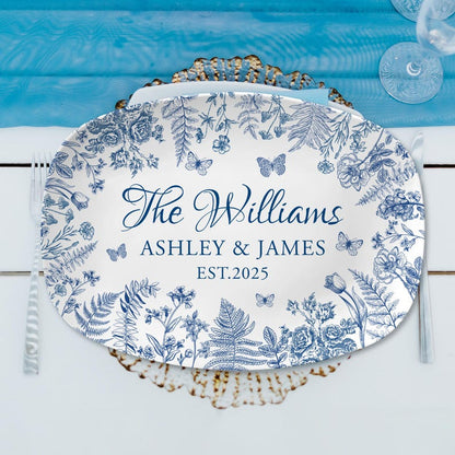Personalized Wedding Gifts, Custom Name Wedding Plate, Newlywed Couple Gift, Engagement Gifts, New Mr Mrs Keepsake, Bridal Shower,Home Decor