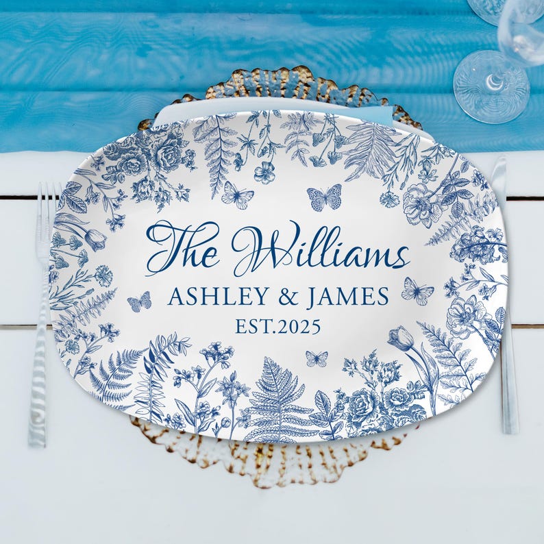 Personalized Wedding Gifts, Custom Name Wedding Plate, Newlywed Couple Gift, Engagement Gifts, New Mr Mrs Keepsake, Bridal Shower,Home Decor