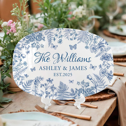 Personalized Wedding Gifts, Custom Name Wedding Plate, Newlywed Couple Gift, Engagement Gifts, New Mr Mrs Keepsake, Bridal Shower,Home Decor