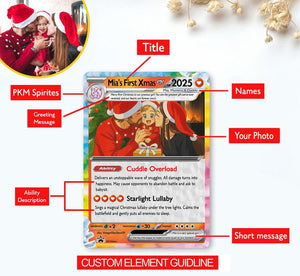 Personalized Pokemon Card, Custom Birthday Photo Art Card, Anniversary Proposal Invitation, Birthday Wedding Day Couples Engagement, Holiday