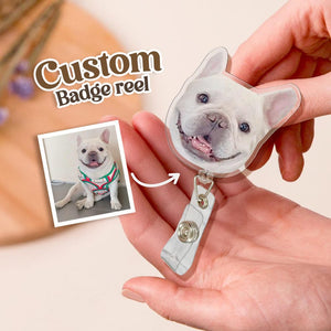 Custom Dog Badge Reel Pet Badge Reel - Nurse Badge Reel with Your Photo - Personalized Funny Badge Reel for Nurse Gifts