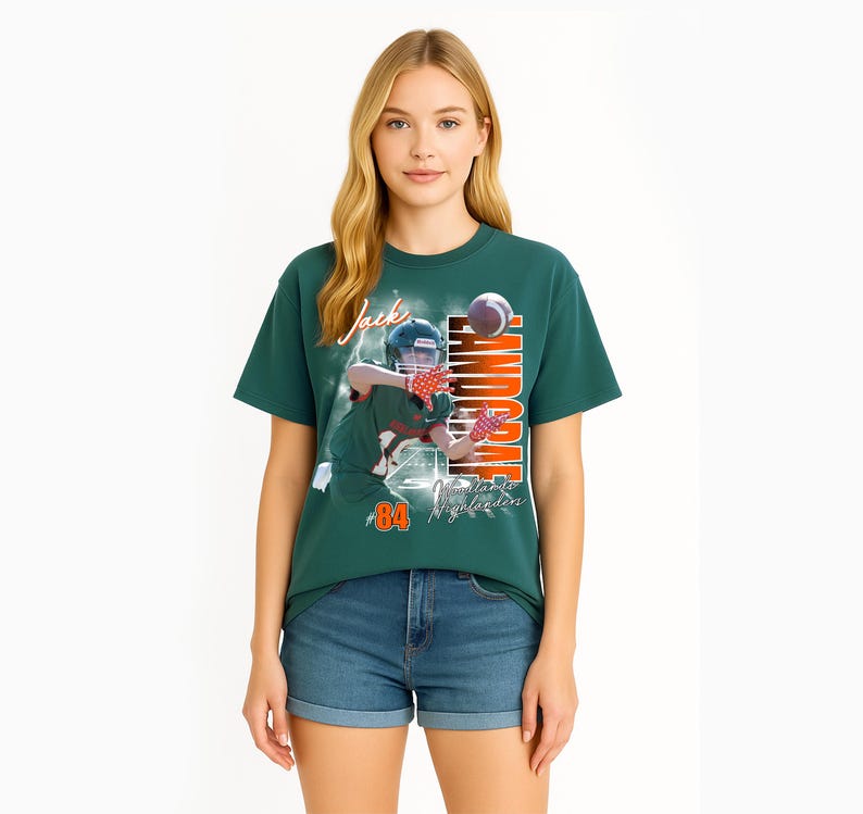 Custom Player Football Shirt, Soft Style Football Shirt, Custom Football Shirt, Personalized Player Shirt, Football Mom, High School