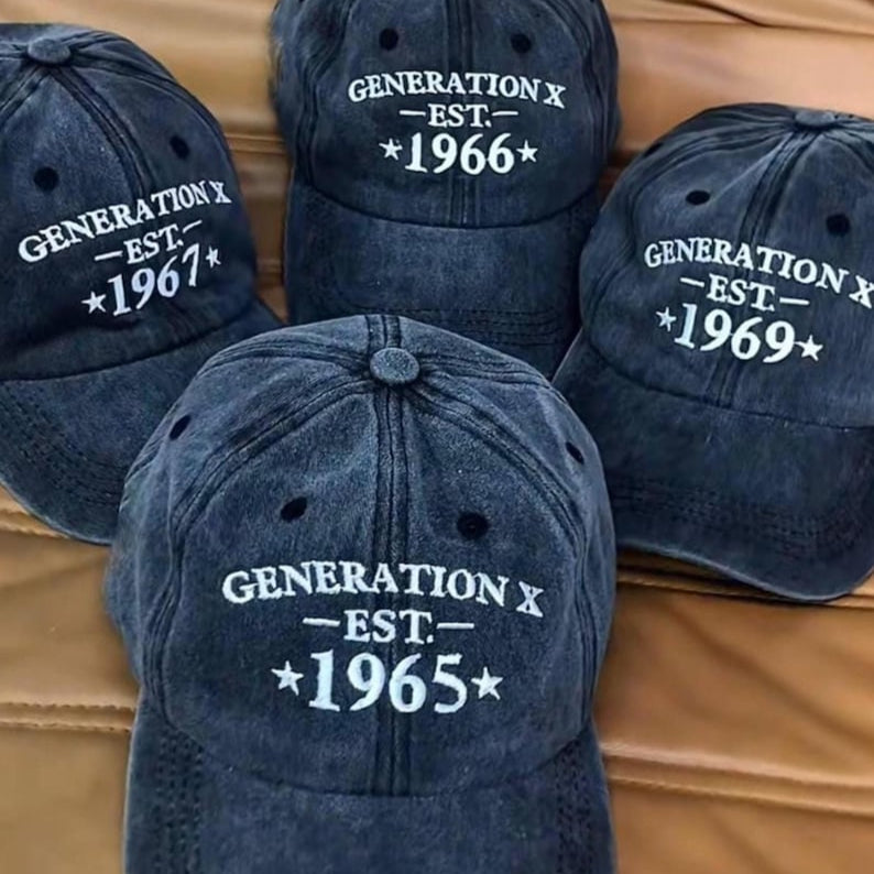 Custom Gen X Embroidered Hat, Personalized Generation X Cap, Gift For Father's Day, Gift For Mom