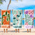 Personalized Retro Beach Towel with Name,Groovy Vibes Beach,Retro Floral Towel,Pool Towel,Bachelorette Party,Vacation Gift,Summer Trip Towel