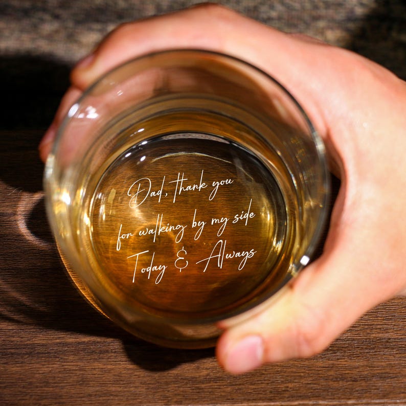 Custom Photo Whiskey Glass, Etched Whiskey Glasses from Photo, Personalized Unique Barware Gifts for Him, best gifts for dad, New Dad Gifts