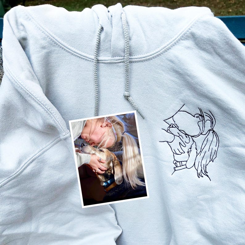 Custom Embroidered Couple Portrait From Photo Hoodie - Matching Hoodies For Couples - Anniversary Gifts For Boyfriend - Gift For Husband il_794xN.7004254457_r9de.jpg