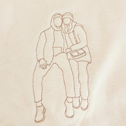 Custom Embroidered Couple Portrait From Photo Hoodie - Matching Hoodies For Couples - Anniversary Gifts For Boyfriend - Gift For Husband il_794xN.7004255779_ad67.jpg