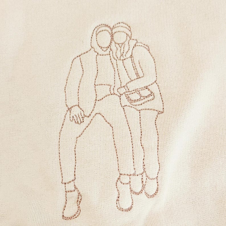 Custom Embroidered Couple Portrait From Photo Hoodie - Matching Hoodies For Couples - Anniversary Gifts For Boyfriend - Gift For Husband il_794xN.7004255779_ad67.jpg