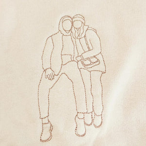 Custom Embroidered Couple Portrait From Photo Hoodie - Matching Hoodies For Couples - Anniversary Gifts For Boyfriend - Gift For Husband il_794xN.7004255779_ad67.jpg