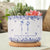 Personalized Ceramic Plant Pot, It Takes A Long Time To Grow Old Friends, Toile De Jouy Custom Birth Month Flower with Name