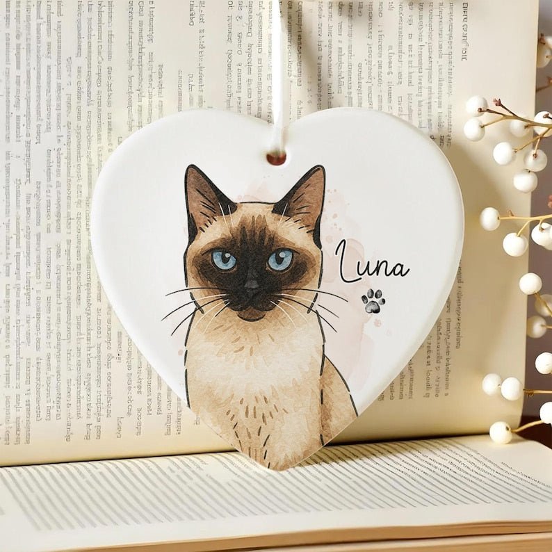 Personalized Watercolor Photo Pet Ornament, Custom Pet Portrait Keepsake, Dog Lover Gift, Cat Mom Gift, Memorial Dog Gift, Loss of Pet