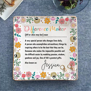 Difference Maker Ring Dish, Mentor Gift, Special Person Gift, Gift for colleague, Supervisor gift, Thank You Teacher Journal, Therapist Gift