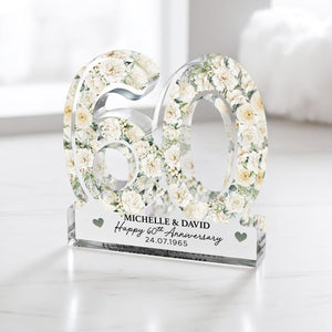 Personalised 60th Anniversary Gift Plaque, Diamond Anniversary Gift, Anniversary Gift, 60th Anniversary Gift for Husband Wife Parents