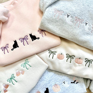 Embroidered Coquette Halloween Icon Crewneck Sweatshirt | Cute Halloween | Spooky Season| Coquette Bow | Gift for Her| Autumn, Fall |G18ECHI il_794xN.7006399188_leh4.jpg