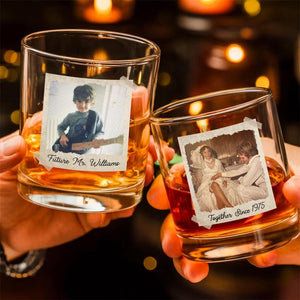 Personalized Gift for Father of the Bride, Father of the Groom, Custom Photo Whiskey Glass, Wedding Keepsake, Gift for Dad, Gift for Him