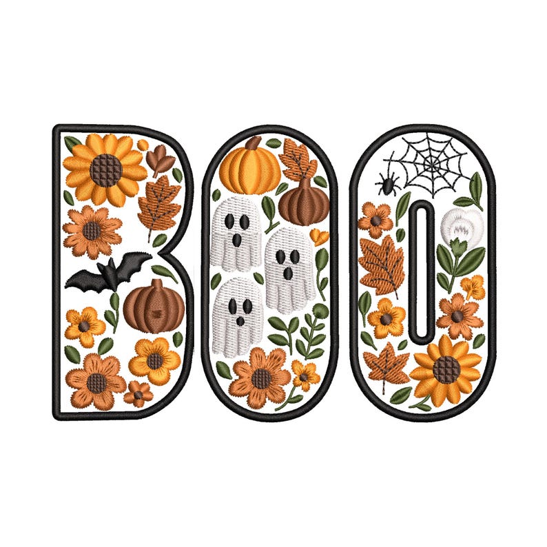 BOO Embroidery Design, Floral Halloween Letters with Ghosts, Pumpkins and Fall Flowers il_794xN.7008339986_lkw5.jpg