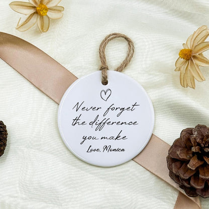 Thank You Gift, Never Forget The Difference You Make, Teacher Gift, Employee gift, Coworker Gift, Appreciation Gift, Gift for Friend, Thanks