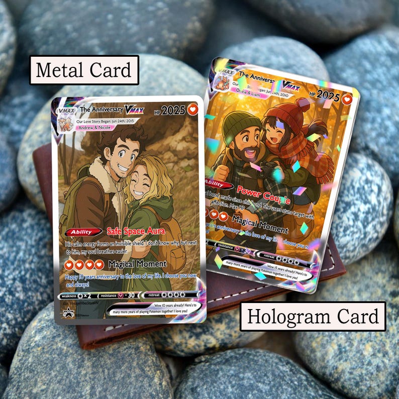 Personalized Pokemon Anniversary Card, Custom Anime Photo Acrylic Plaque, Anniversary Gift, Gift for Him, Gift for Her, Valentine's Day Gift