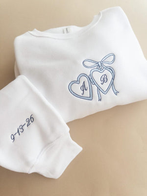 Custom Embroidered Coquette Bride Sweatshirt, Future Mrs Sweatshirt, Gift for Fiancee, Custom Bride Sweater, Bridal Shower Gift for Bride